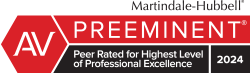 Martindale-Hubbell Preeminent Lawyer Peer Rated 2024 Award